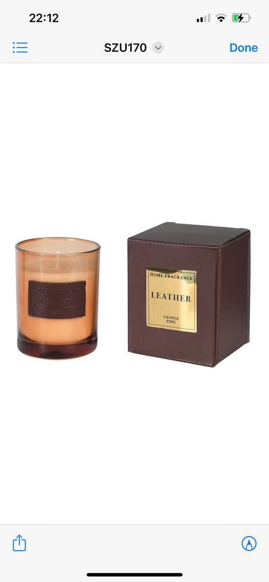 Vintage Leather scented candle