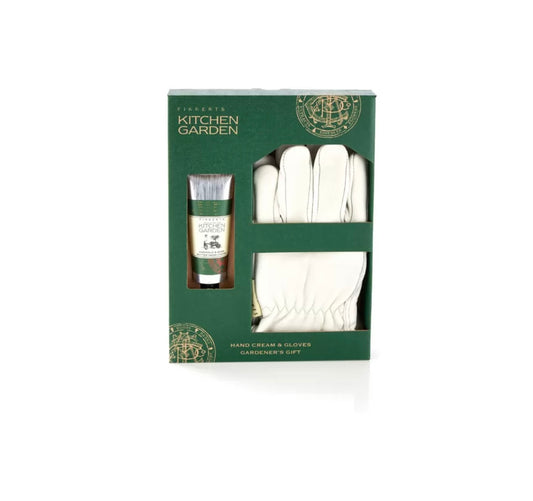 Hand cream and leather gloves set