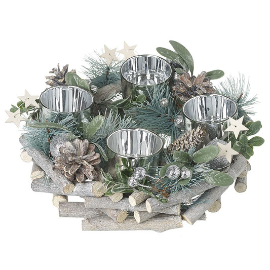 Large wreath tealight holder